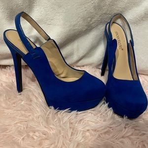 Blue heels size 6